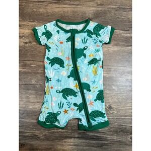 Little Sleepies Sea Turtle Friends Shorty 6-12 months Bamboo